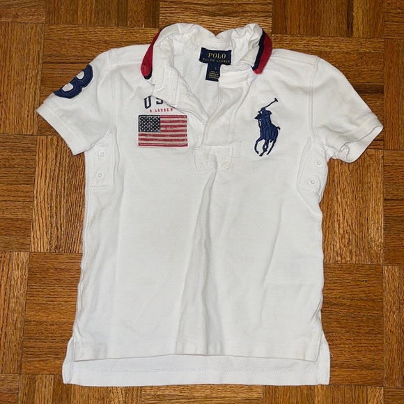 Polo Ralph Lauren polo shirt 3 American flag large polo man white, red and navy - Picture 1 of 6
